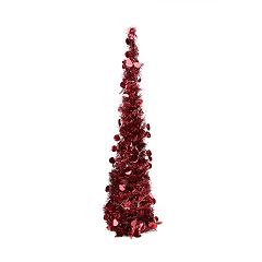 Instant Pop up Red Artificial Christmas Tree